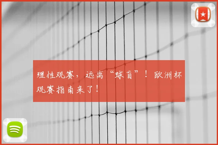 理性观赛，远离“球盲”！欧洲杯观赛指南来了！